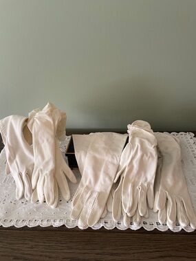 5 pair Vintage Opera Gloves - Soft Satin Finish